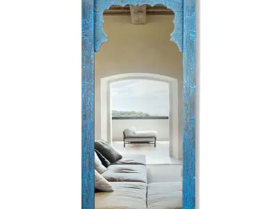 Antique Azure Ramgarh Haveli Framed Mirror 3D model
