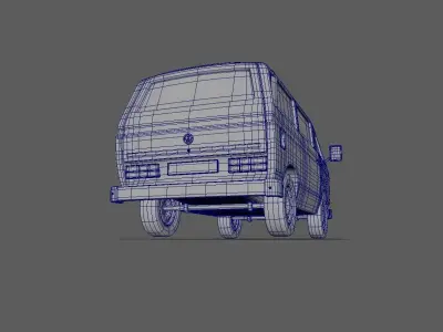 VW T3 Syncro - Offroad Car - Volkswagen Transporter 1990 3D model