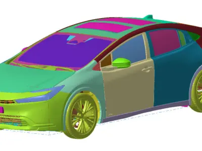 Toyota Prius Limited AWD 2023 Vehicle 3d scan model 3D model