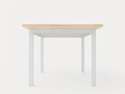 Twin dining table Low-poly 3D model