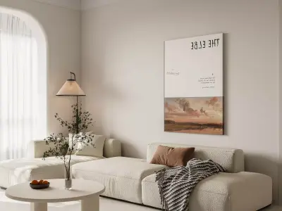 Modern living room dining room interior scenes 129 3D model