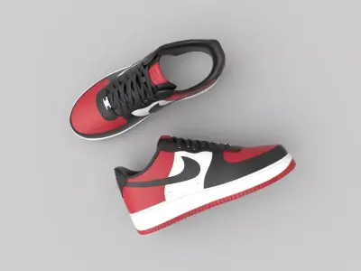 NIKE air force Red 3D model
