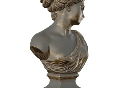Antique Classical Greek Goddess Bust 3D model