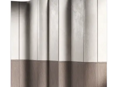 Wall panels Rounded external and internal corner Modular 3D model