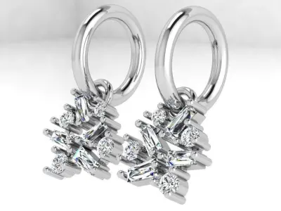 Diamond Earring 4520 3D print model