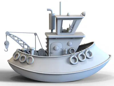 Ship 3d model low-poly and Print Low-poly 3D model