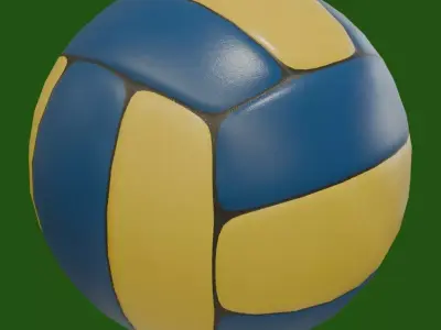 Volleyball ball Low-poly 3D model