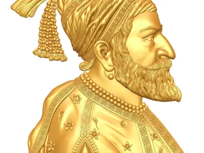 Shivaji Maharaj- Bass-Relief CNC 3D model