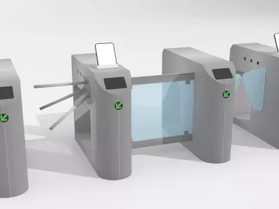 Turnstile gate 3D model