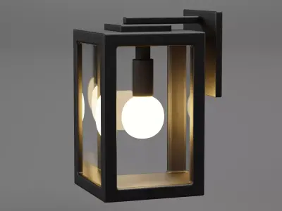 Lantern V2 - Modern Wall-Mounted Lamp Low-poly 3D model