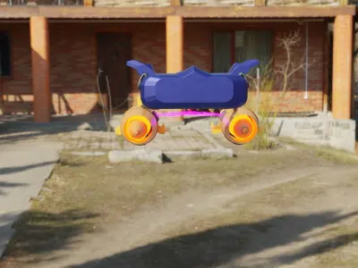 Racing kart from Star Wars Low-poly 3D model