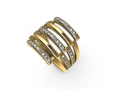 Woman Ring 3D print model 20