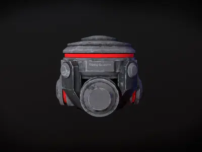 Gravity generator Low-poly 3D model