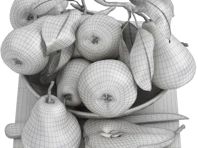bowl of pears 3D model