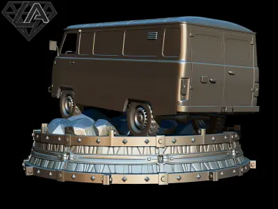 Exhibition - UAZ on the rock 3D print model