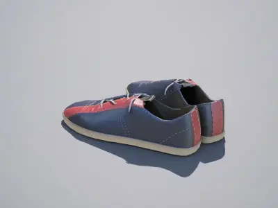 Bowling Shoes pair  Low-poly 3D model