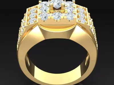 Luxury Men Rings Designs 6MR040 3D print model