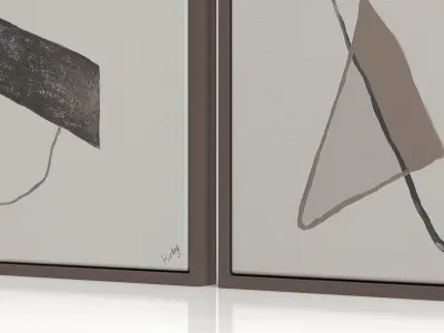 Lacadie Canvas Wall Art Renwil PBR 3D model