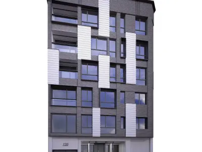 Building 3 modern apartment 3D model