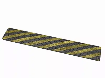 Road hump street element Low-poly 3D model