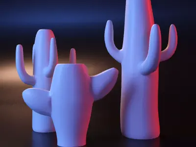 Vase Cactus 3D print model