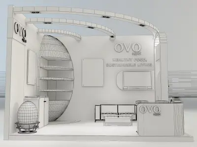 Booth Exhibition Stand a654b 3D model