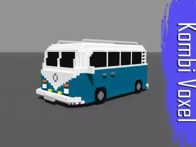 Voxel Kombi  Low-poly 3D model