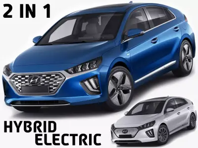 Hyundai Ioniq Hybrid and Electric 2020 3D model