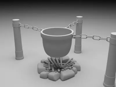 Edible Camp Model Building  Free low-poly 3D model