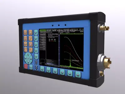 Ultrasonic Flaw Detector Low Poly Low-poly 3D model