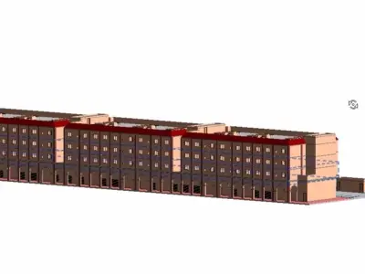 residential complex complete revit  project  P2 3D model