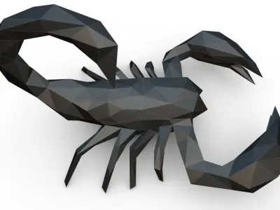 scorpion low poly 3D print model