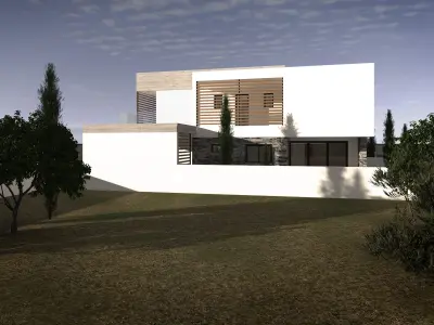 INO18 modern house 3D model