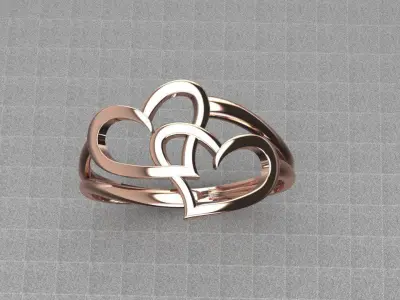 Heart Ring 11 3D print model