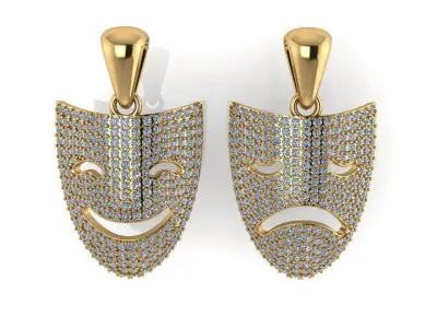 Drama Pave Pendant 0580 3D print model