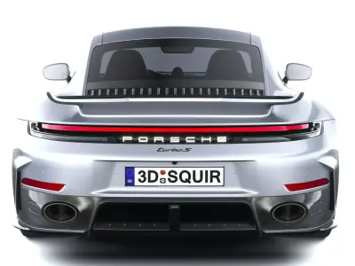 Porsche 911 Turbo S Coupe Aero 2026 LowPoly Low-poly 3D model