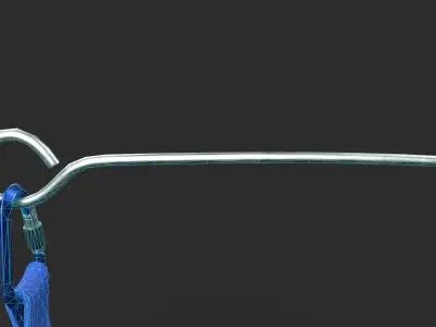 Climbing hook belt Low-poly 3D model