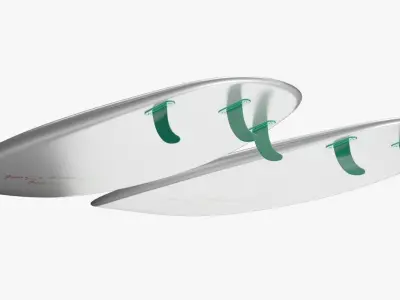 Surfboard tooth brush 3D model