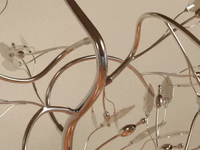 Floor lamp metal 3D model