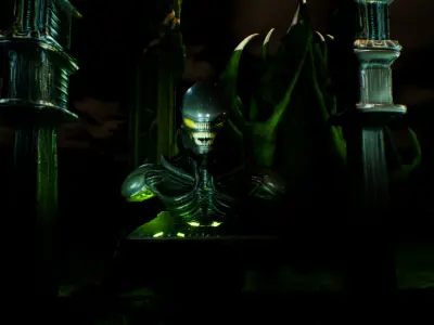 Alien Science Fiction Asset Pack Low-poly 3D model