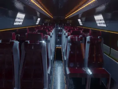 Mini Bus Low-poly 3D model