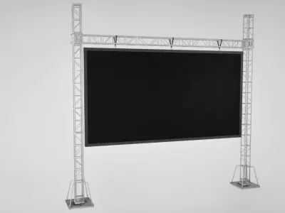 Led screen display Low-poly 3D model