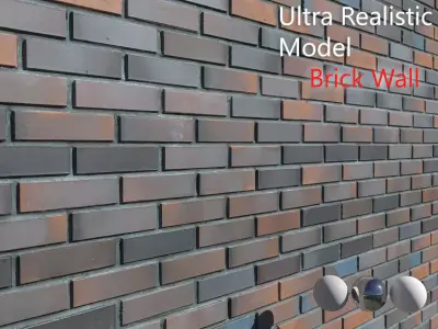 Brick Wall Scan 3D model