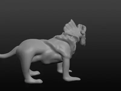 Tiger dog Low-poly 3D model