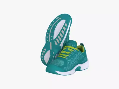 Orthofeet Women s Athletic Walking Shoes Low-poly 3D model