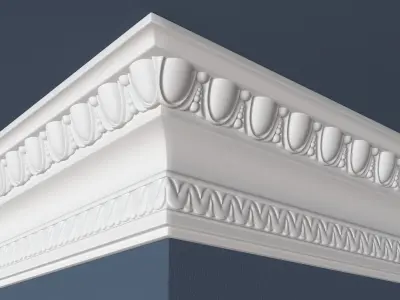 Decorative Crown Molding 3D model 14