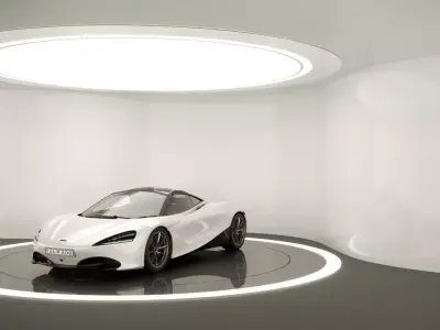 showroom-rounded form white -corona 2019 3D model