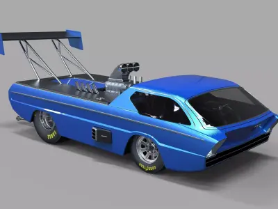 Dodge Deora dragster 3D model