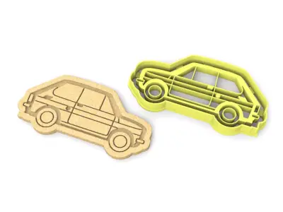 Fiat 126p cookie cutter 3D print model