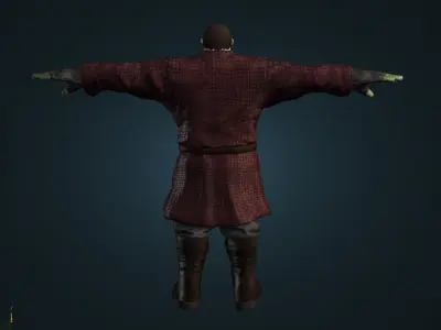 Free Low-Poly Medieval Orc Character T Pose Stylized Fantasy Free low-poly 3D model